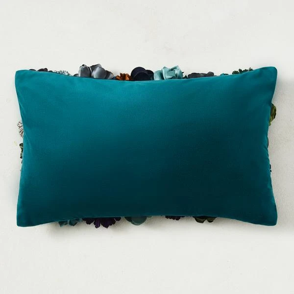 Posy Lumbar Pillow - Cerulean - Image 2