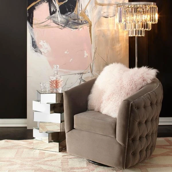 Mongolian Pillow 22" - Blush - Image 7