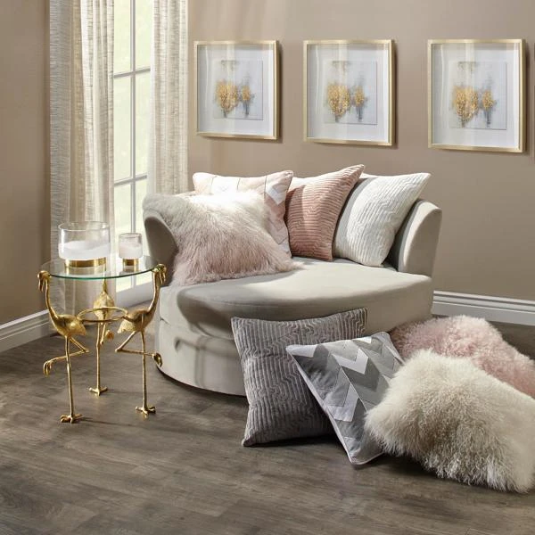 Mongolian Pillow 22" - Blush - Image 4