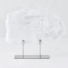 Selenite Slab On Metal Stand