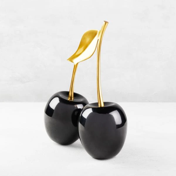 Gold/Black Oversized Cherries - Image 2