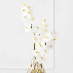White Orchid Stem - Set Of 3