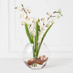 Cymbidium In Glass Vase