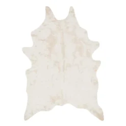 Ayi Faux Cowhide Rug - Ivory
