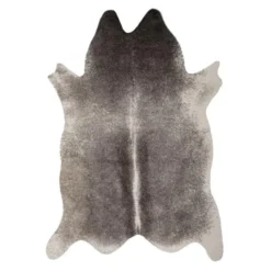 Ayi Faux Cowhide Rug - Graphite