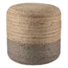 Merritt Round Pouf - Light Grey