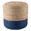 Merritt Round Pouf - Navy