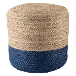 Merritt Round Pouf - Navy