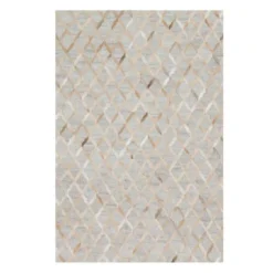 Caswell Hair On Hide Rug - Grey/Sand