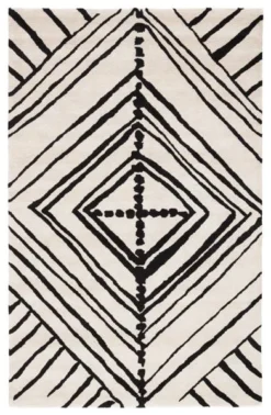 Nikki Chu - Miley Rug - Ivory/Black