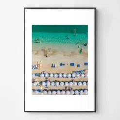 Blue And White Umbrellas